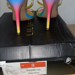 rainbow multi-color heel NEVER